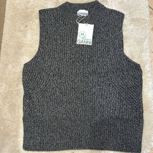 NWT Ganni cable knit sweater vest